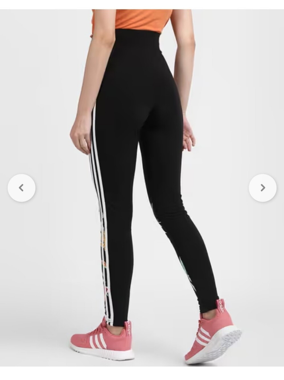 adidas| HER Studio London Women’s Black Floral Leggings - Picture 5 of 9